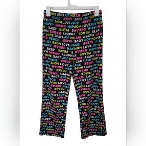 Women's Colorful Affirmations Words Pajama Pants (M)